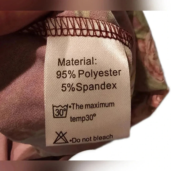 Amazon, XXL, Burgundy Sleeveless Floral Wrap Dress - Picture 6 of 7